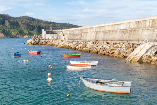 Boats in the Port of Espasante. Ortigueira. Coru&ntilde;a, Galicia