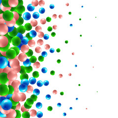 Abstract composition with 3d spheres. Color Pearls. Eps 10