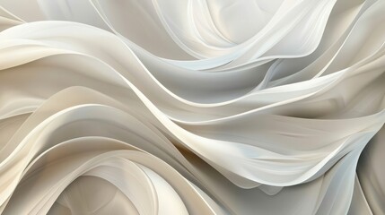 An intricate abstract background with fluid, dynamic lines in neutral colors of beige, ivory, and soft gray, capturing the essence of smooth, flowing paint.