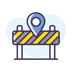 Road Closed vector icon