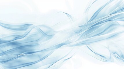 Fototapeta premium Aesthetic blue wavy lines on white, great for contemporary designs with keywords like elegant, modern, and fluid motion