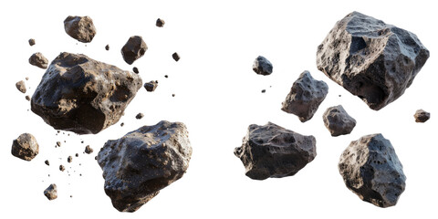 isolated on transparent background Asteroids