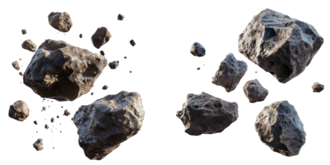 isolated on transparent background Asteroids