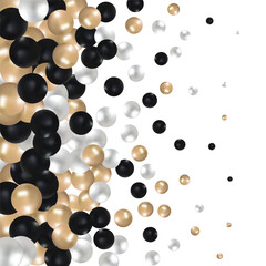 Elegant template with pearl pattern. Vector design for banners, cards, wedding invitation. Eps 10