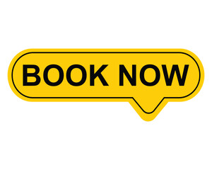 book now button on white background. book now button sign