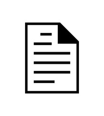 dokument ikona na białym tle