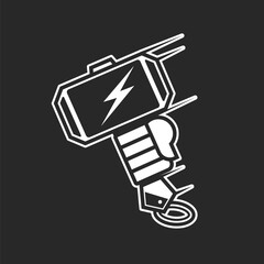 Thor Hammer Icon in trendy flat style isolated on grey background, for your web site design, app, logo, UI. Vector illustration