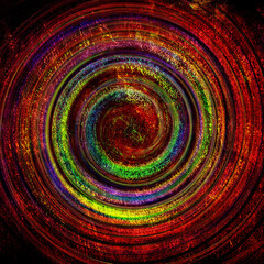 red and green spiral