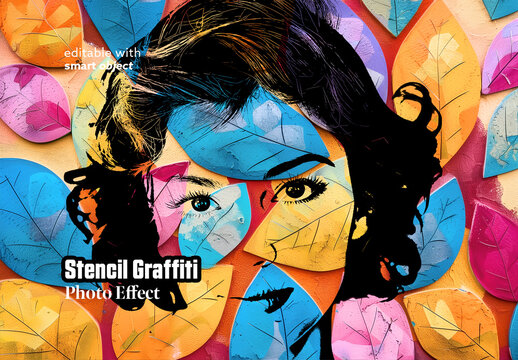 Stencil Graffiti Effect with Ai Backgrounds