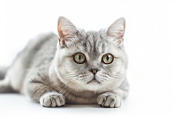 Obraz premium portrait of a Burmilla cat breed, with white background