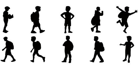 School Kids Silhouette