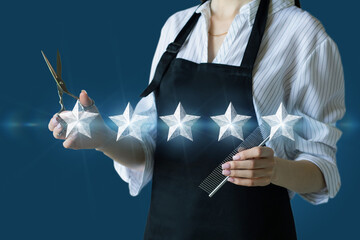 The concept of high quality hairdresser services.