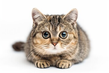 Obraz premium portrait of a Munchkin cat breed, with white background