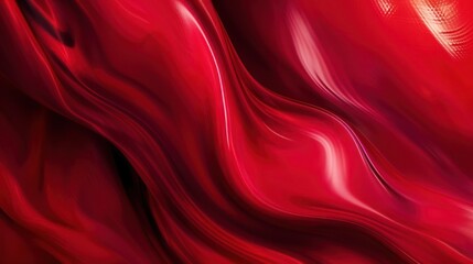 Obraz premium Abstract Background, gradient blurs in vibrant ruby red blending into deep crimson, evoking a passionate and luxurious visual effect with smooth, fluid transitions.