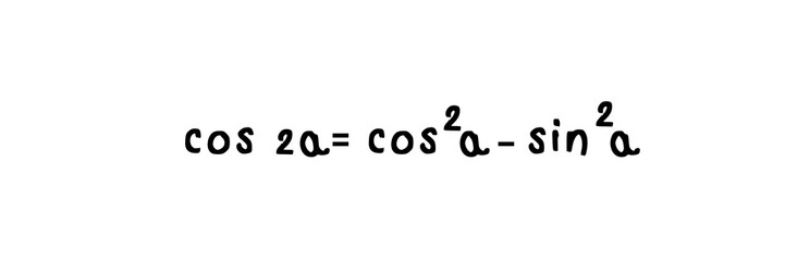 sin cos tan equation formula_double angle formula_cos 2a formula  formula