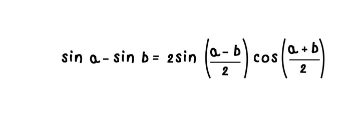 sin cos tan equation formula_sin a minus sin b  formula