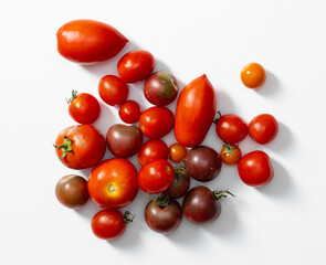 freshly harvested, homegrown tomatoes.