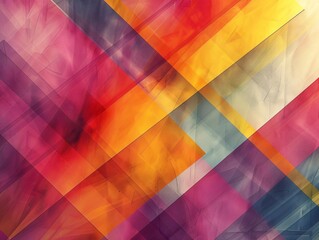 Vibrant Geometric Abstract Art with Overlapping Colorful Layers