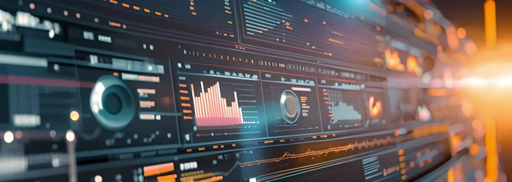 Business analysis of data CRM client overview computer technology dashboard system analyst