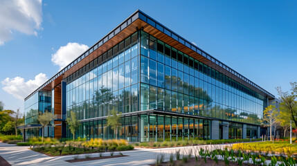 Obraz premium four-story building in modern design