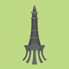 Minar-e-Pakistan. Famous Landmark of Pakistan. 23rd March, Pakistan Resolution Day Minar-e-Pakistan