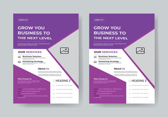 business flyer template one color design