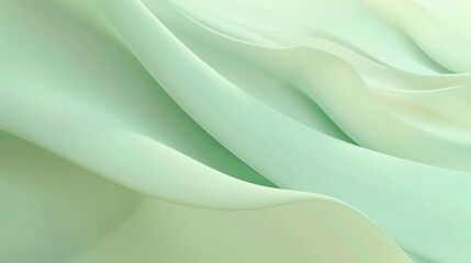 Fototapeta premium Abstract Background, smooth gradient blurs in shades of mint green blending seamlessly into pale yellow, evoking a fresh and tranquil scene with a soothing effect.
