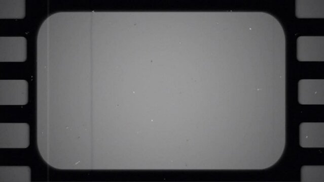 Old style vintage retro flickering film reel overlay clip with dust and scratches and film stock damage