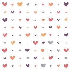 Valentine's Day. Background Vector Hearts. Seamless abstract pattern. Beautiful texture for textile or paper print.