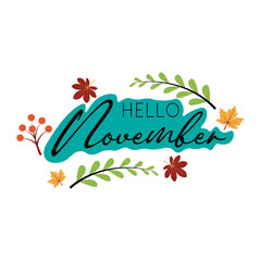 november vector background illustration. it is suitable for card, banner, or poster