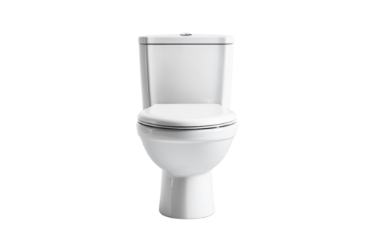 toilet bowl isolated on transparent background, cut out