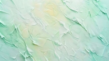 Abstract Background, soft pastel textured surfaces in shades of mint green and pale yellow, evoking a fresh and serene atmosphere with gentle, intricate textures.