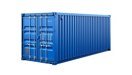 cargo containers isolated on transparent background, cut out