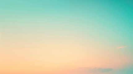 Fototapeta premium Abstract Background, soft pastel gradient blurs starting from light blue transitioning into gentle peach, creating a serene and calming visual experience.