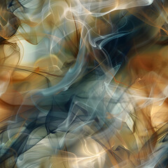 Fototapeta premium Abstract digital art with intertwined gold and blue smoke forming a pattern, perfect for backgrounds and creative projects