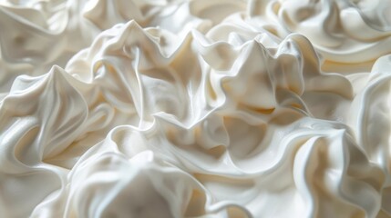 Fototapeta premium a whipped hand cream texture, moisturizing product, artistic style, fluffy white, isolated on white background