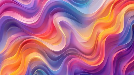 Obraz premium Gradient background with wave patterns, abstract, bright colors, digital illustration, fluid and energetic for fitness ads