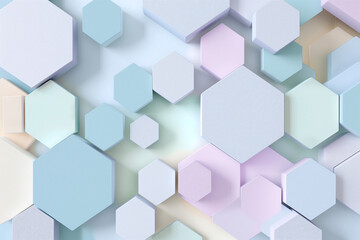 A colorful image of many different colored cubes