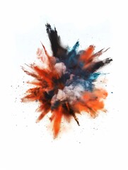 Colorful explosion of powder paint