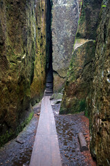 The Hell - rock canyon in Table Mountains, Poland