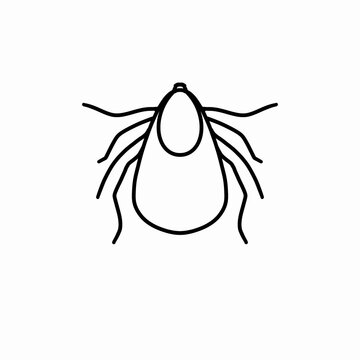 recommend clip art: silhouette tick insect isolated on white background