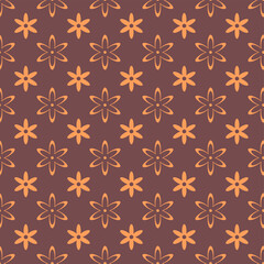 Seamless decorative pattern with flowers wallpaper festive birthday background art decor design for textile, paper	
