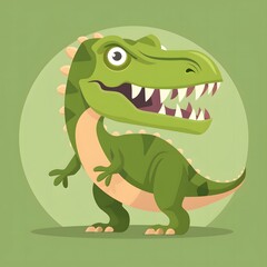 Fototapeta premium Cute dinosaur in flat vector style