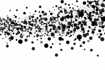 Abstract Black and White Circles Pattern