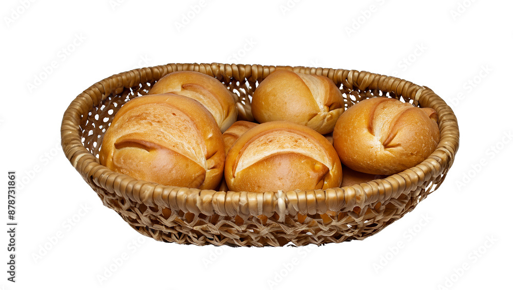 Wall mural basket with bread