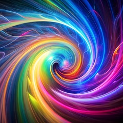 Abstract Light Streaks with Dynamic Movement and Gradient Effects
