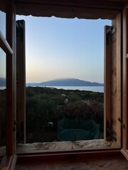 view from the window to the sea