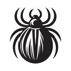 Spider silhouette vector illustration