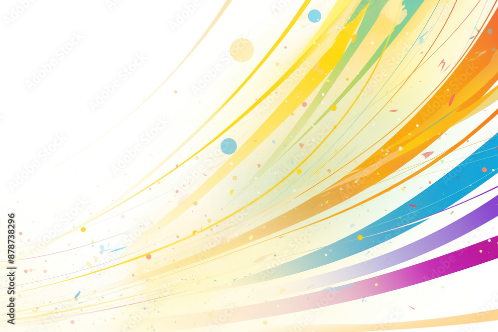 Poster artistic background with flowing colorful lines and gradients