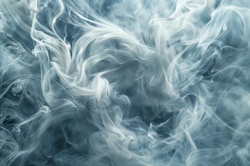 Obraz premium Smoke swirls in the air against a dark backdrop, creating a mesmerizing and mysterious visual effect, Craft a futuristic scene with smoke tendrils intertwining